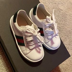 Gucci Toddler Leather Low Top Web